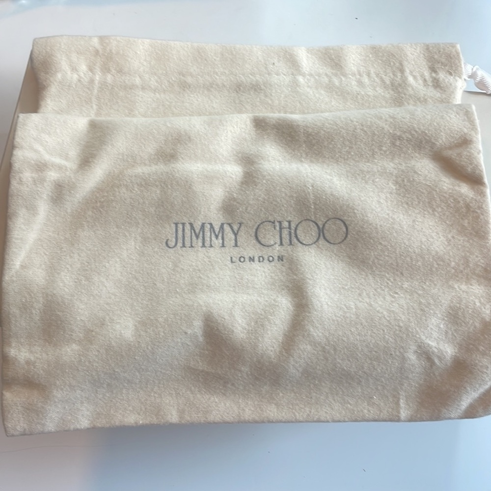 Jimmy Choo Leather Ballet Soft Biker Pink Ballet Flats Gold Cap Accents Sz 6.5 - Picture 12 of 13